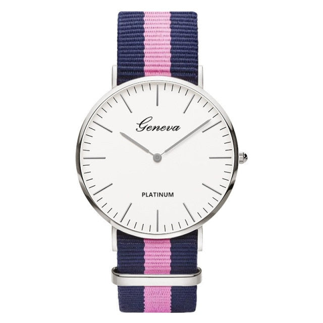 Classic Nylon  Band Top Luxury Couple Quartz Wrist Watch