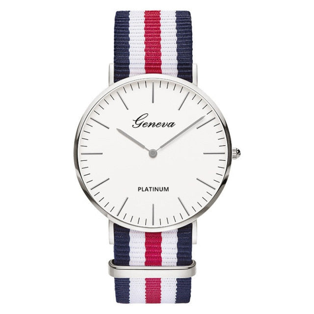 Classic Nylon  Band Top Luxury Couple Quartz Wrist Watch