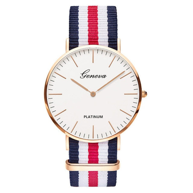 Classic Nylon  Band Top Luxury Couple Quartz Wrist Watch