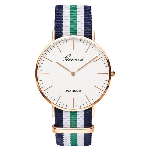Classic Nylon  Band Top Luxury Couple Quartz Wrist Watch