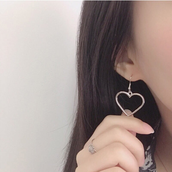 Fashion Geometric Heart Clip On Earrings Without Piercing