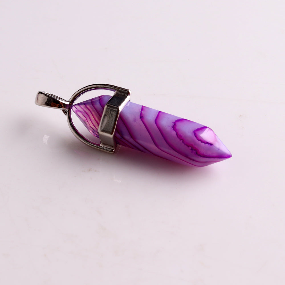 Mixed Pillar Bullet Charms Chakra Pendulum