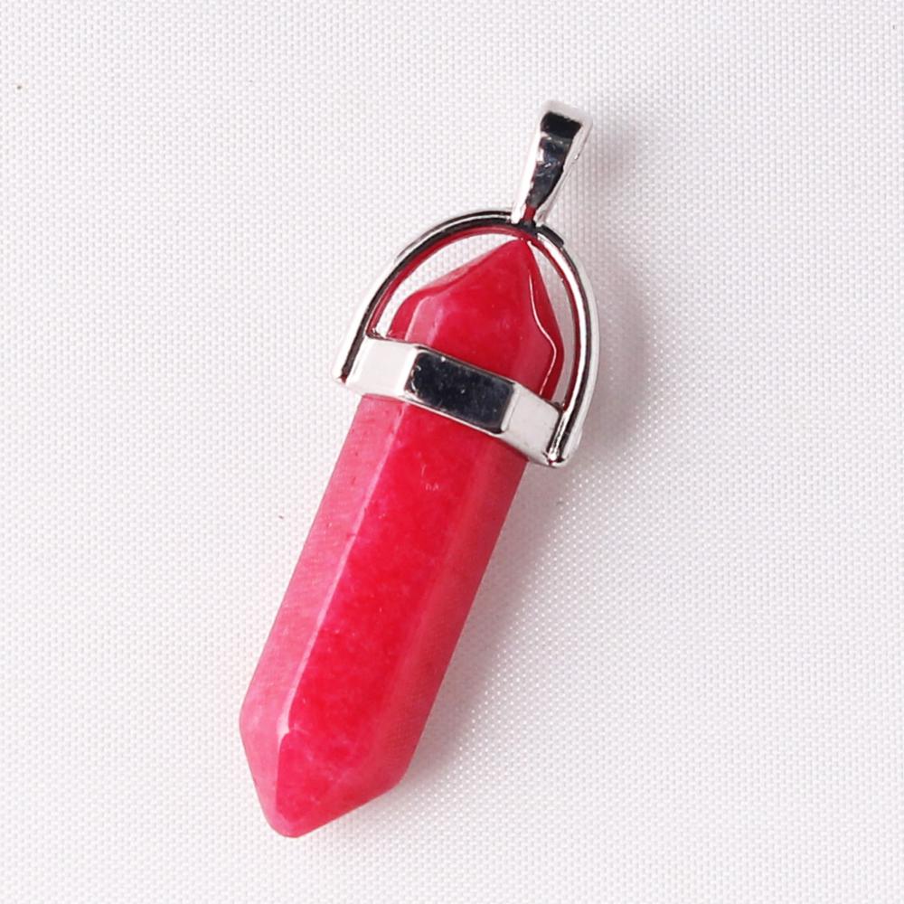 Mixed Pillar Bullet Charms Chakra Pendulum