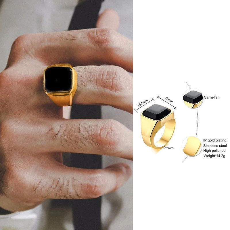 Bald Eagle Signet  Gold Plated Bird Ring For Men