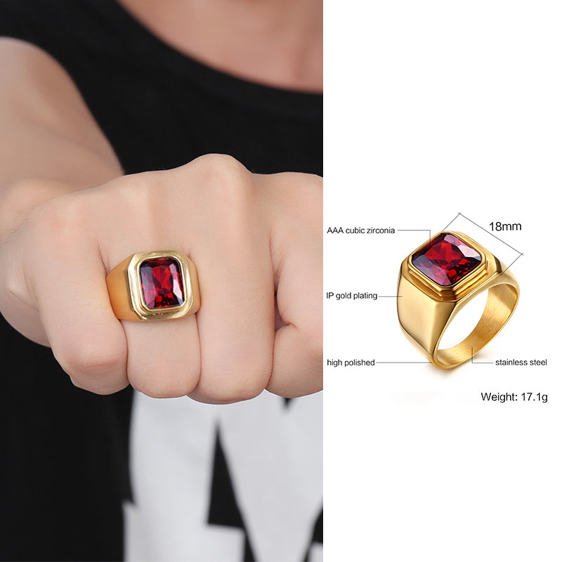 Bald Eagle Signet  Gold Plated Bird Ring For Men