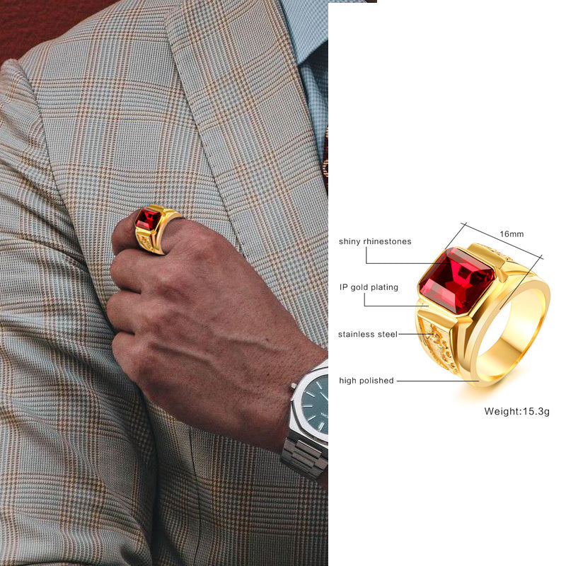 Bald Eagle Signet  Gold Plated Bird Ring For Men
