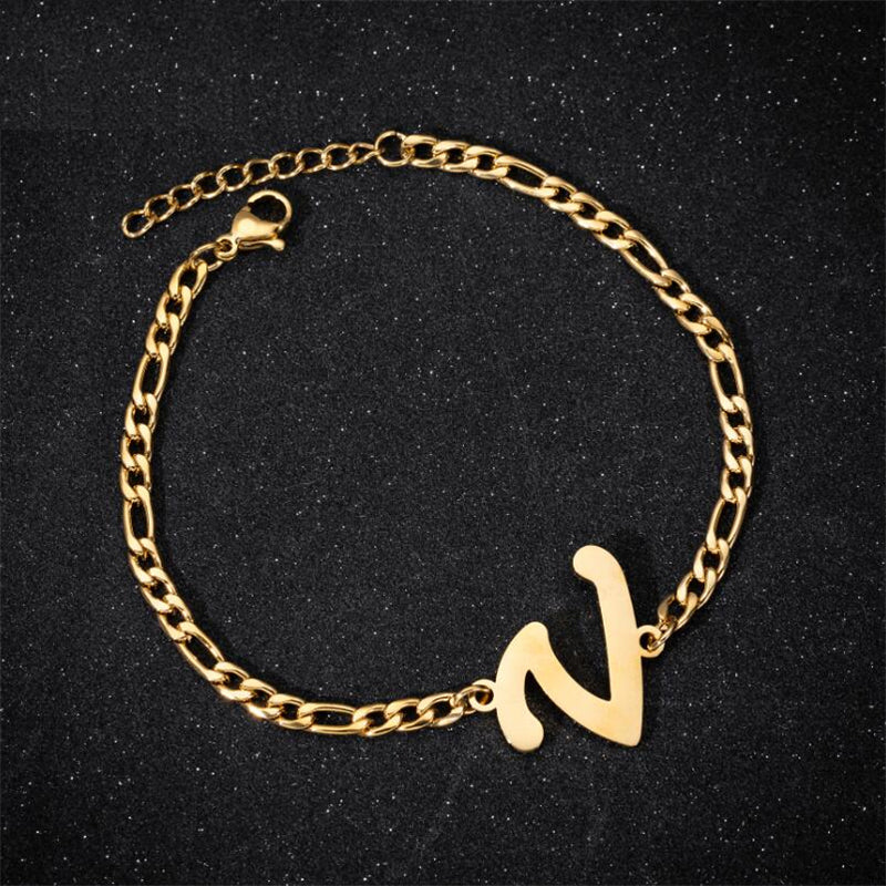 A-Z Letter Jewelry Personalize Initial Bracelets  for Women