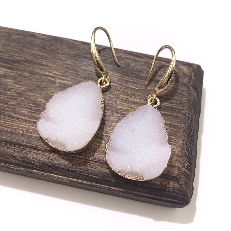European Jewelry Colorful Water Drop Dangle Earrings