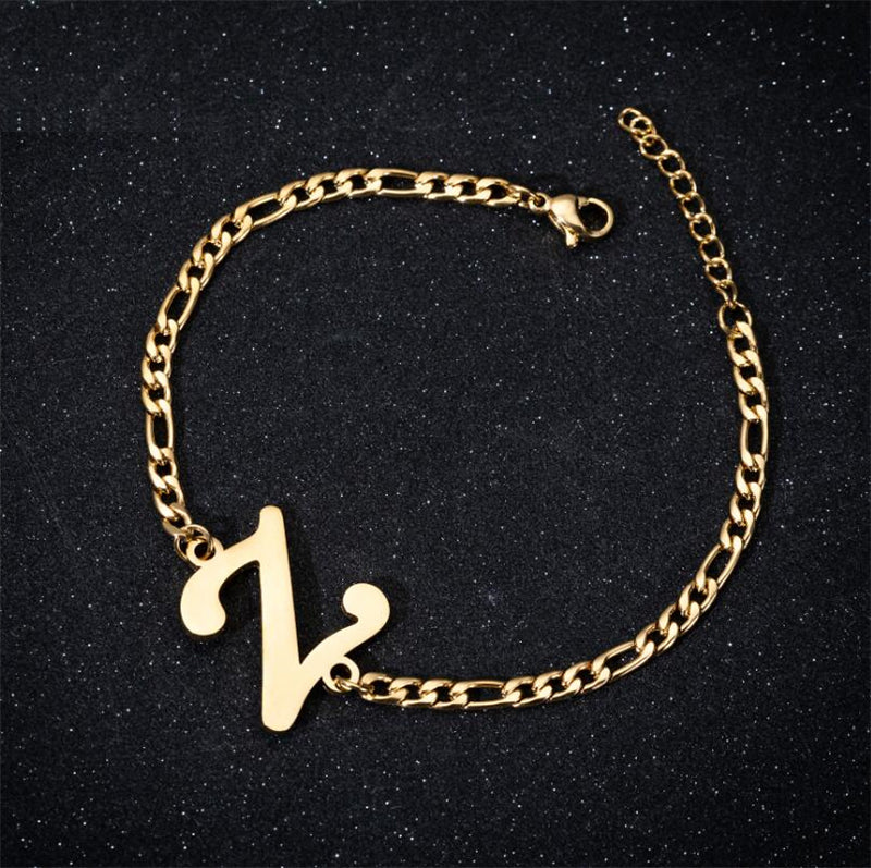 A-Z Letter Jewelry Personalize Initial Bracelets  for Women